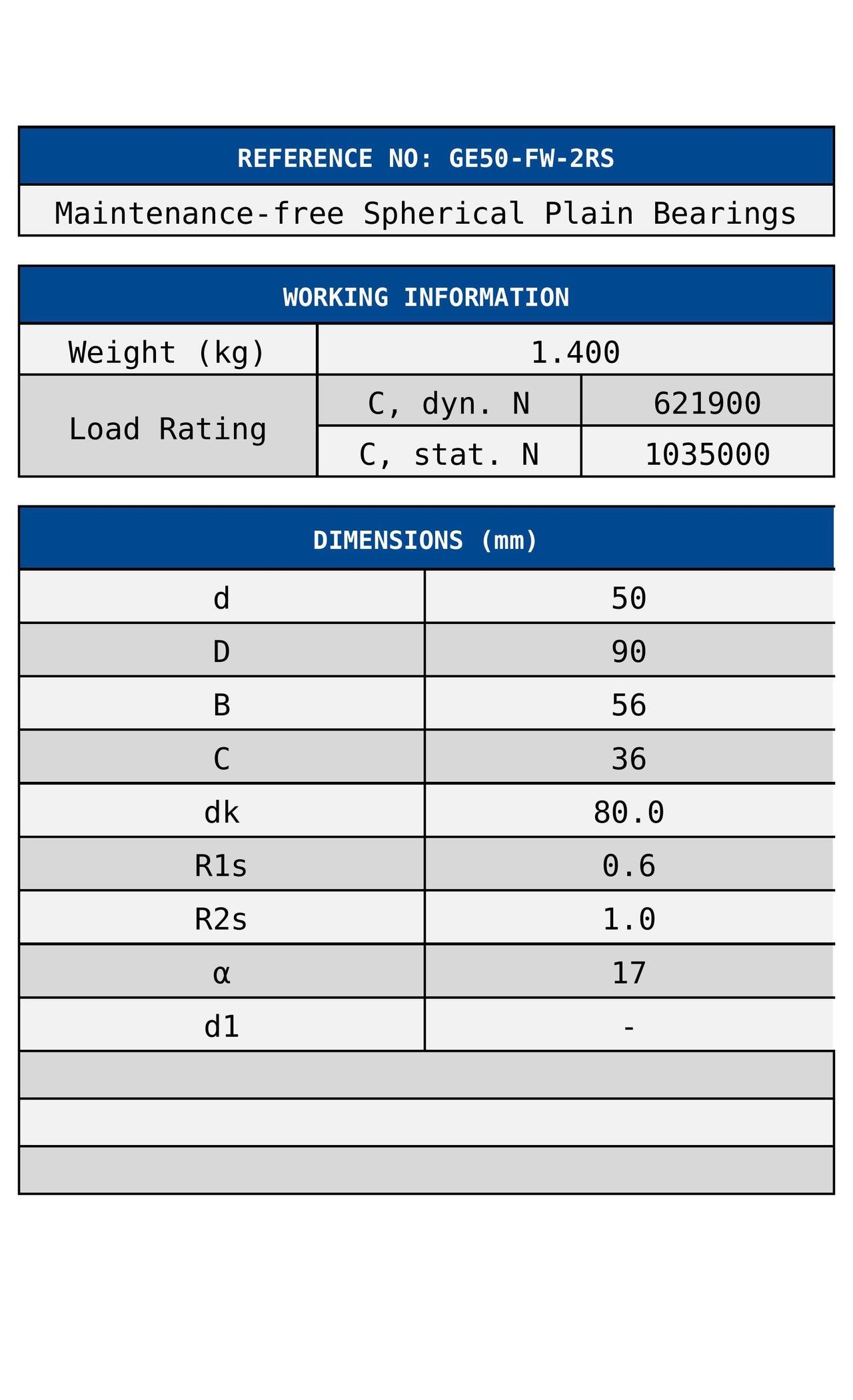 GE50 FW 2RS ZEN